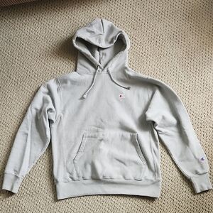 Mens Champion Reverse Weave Hoodie Gray Medium